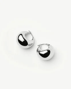 Sculptural Chubby Dome Small Hoop Earrings