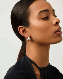 Sculptural Chubby Dome Small Hoop Earrings