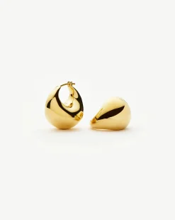 Sculptural Chubby Dome Small Hoop Earrings