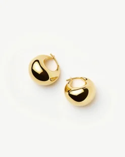Sculptural Chubby Dome Small Hoop Earrings