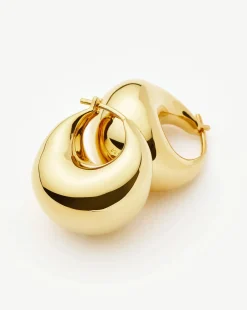 Sculptural Chubby Dome Small Hoop Earrings