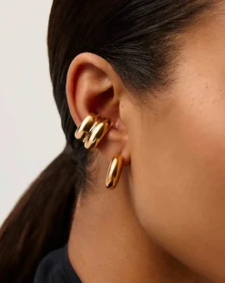 Sculptural Chubby Double Ear Cuff