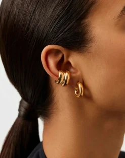 Sculptural Chubby Double Ear Cuff