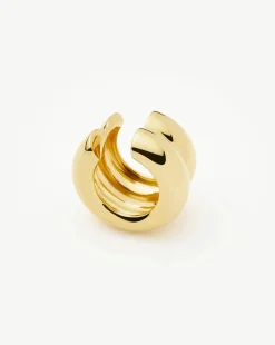 Sculptural Chubby Double Ear Cuff