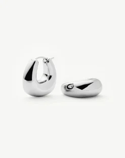 Sculptural Chubby Small Hoop Earrings