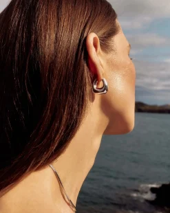 Sculptural Chubby Small Hoop Earrings