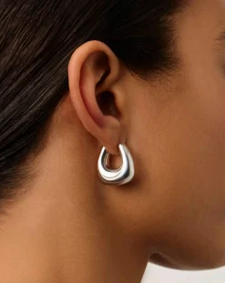 Sculptural Chubby Small Hoop Earrings