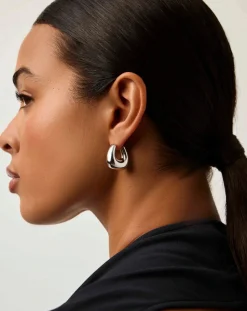 Sculptural Chubby Small Hoop Earrings