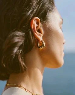 Sculptural Chubby Small Hoop Earrings