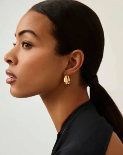 Sculptural Chubby Small Hoop Earrings