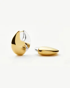 Sculptural Pebble Medium Hoop Earrings