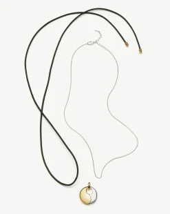 Sculptural Pebble Pendant Necklace Set