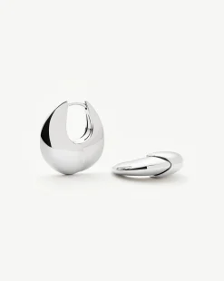 Sculptural Pebble Small Hoop Earrings