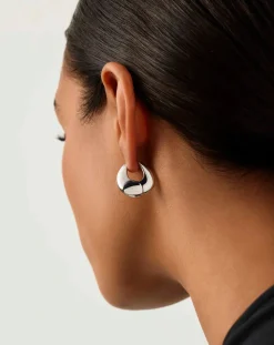 Sculptural Pebble Small Hoop Earrings