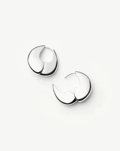 Sculptural Pebble Small Hoop Earrings