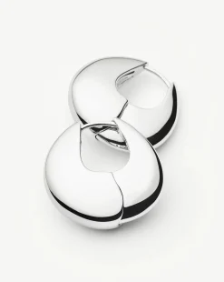 Sculptural Pebble Small Hoop Earrings