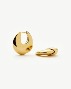 Sculptural Pebble Small Hoop Earrings