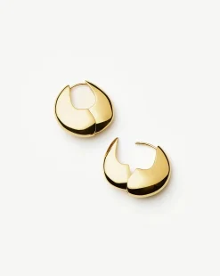 Sculptural Pebble Small Hoop Earrings