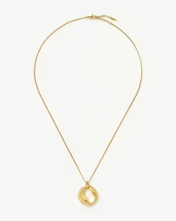 Sculptural Ridge Molten Pendant Necklace