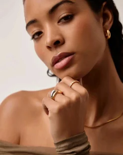 Sculptural Ridge Stacking Ring