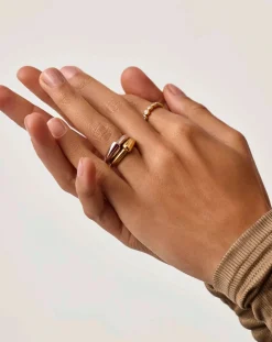 Sculptural Ridge Stacking Ring