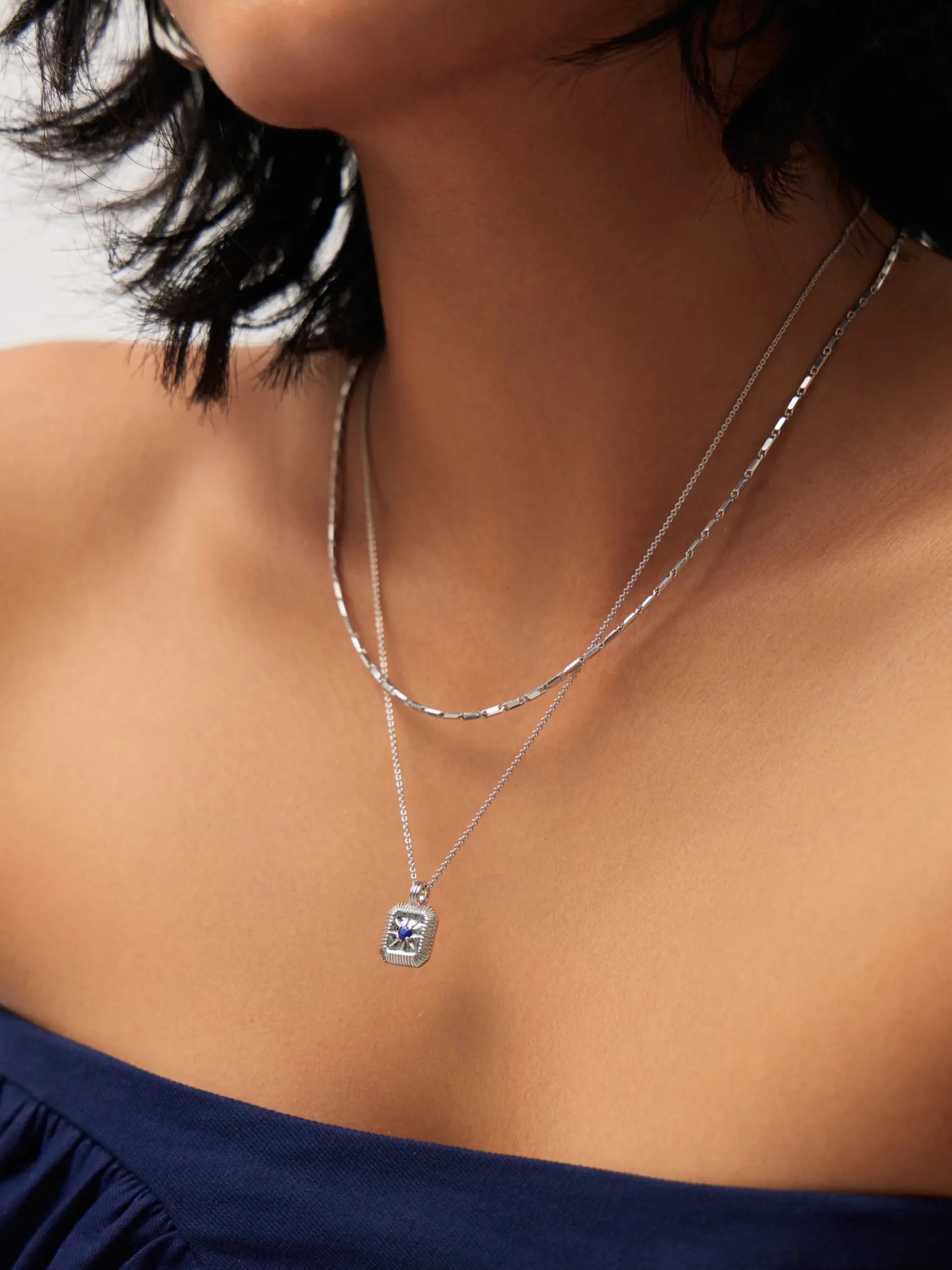 September Birthstone Pendant Necklace