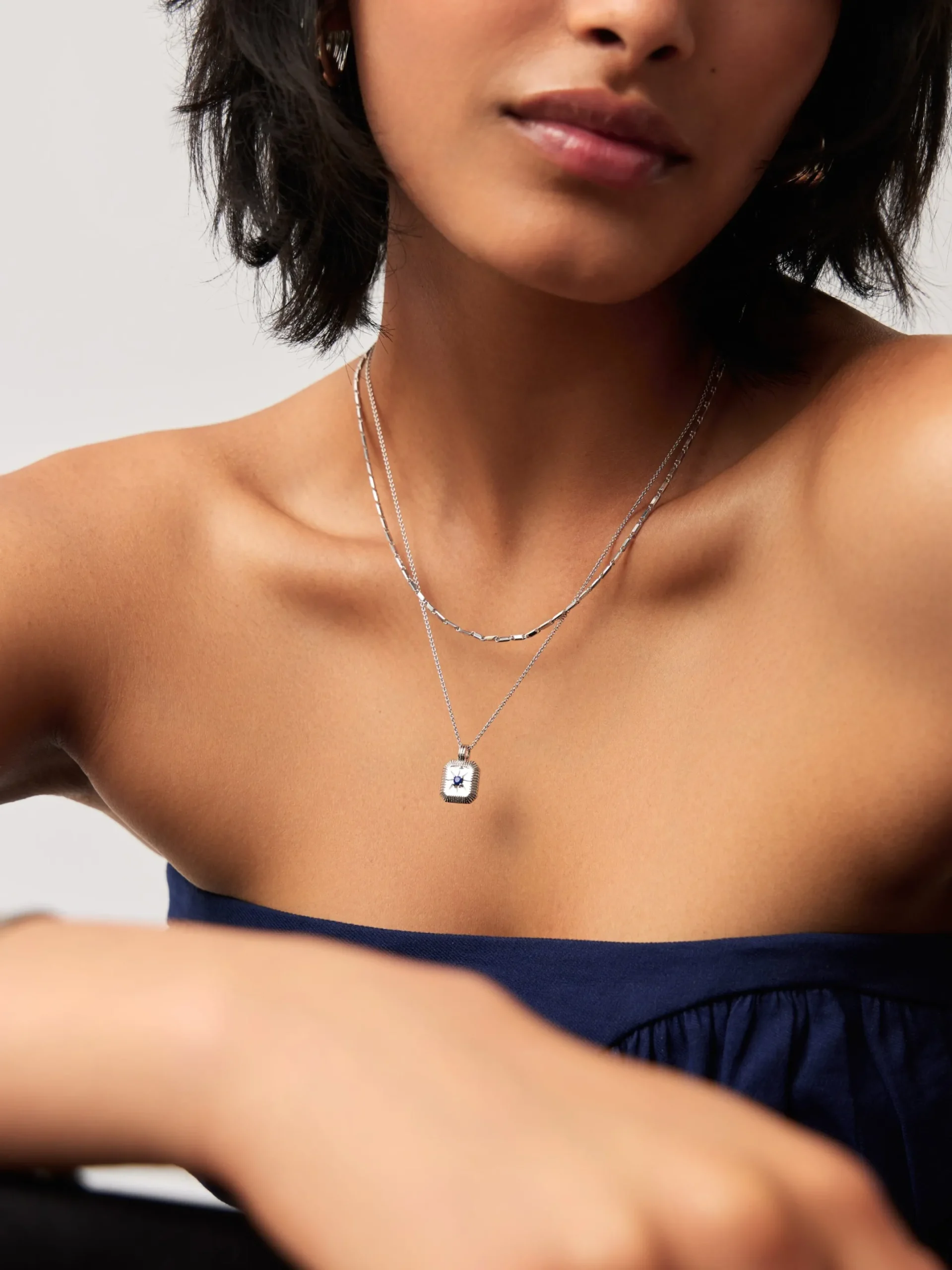 September Birthstone Pendant Necklace