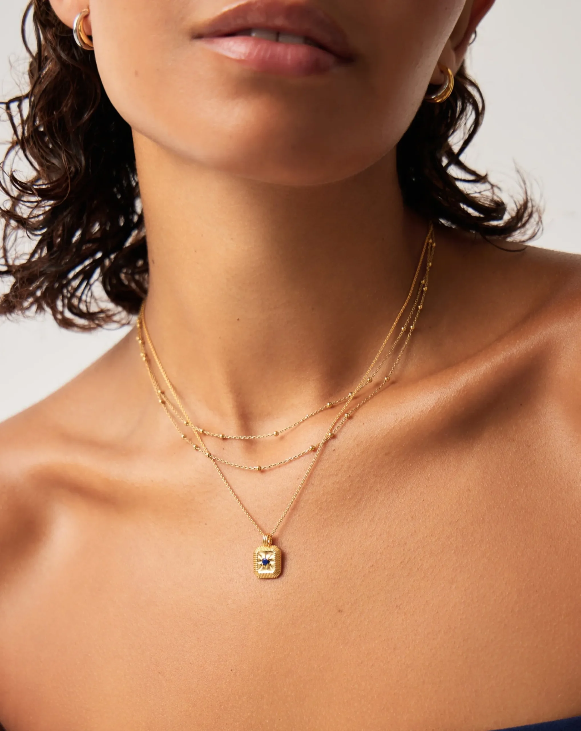 September Birthstone Pendant Necklace