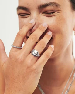 Serpent Textured Signet Ring