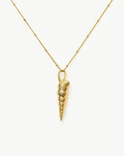 Shell Ridge Pendant Necklace