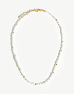 Short Seed Pearl Beaded Necklace