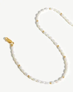 Short Seed Pearl Beaded Necklace
