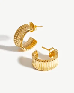 Small Chunky Frill Hoop Earrings