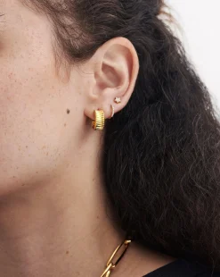 Small Chunky Frill Hoop Earrings