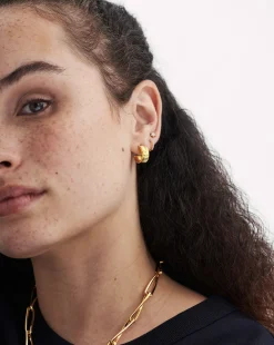 Small Chunky Frill Hoop Earrings