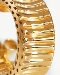 Small Chunky Frill Hoop Earrings