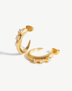 Small Claw Hoop Earrings