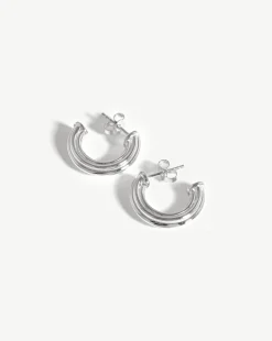 Small Ridge Hoop Earrings
