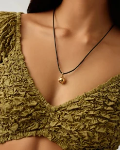 Sphere Pendant Cord Necklace