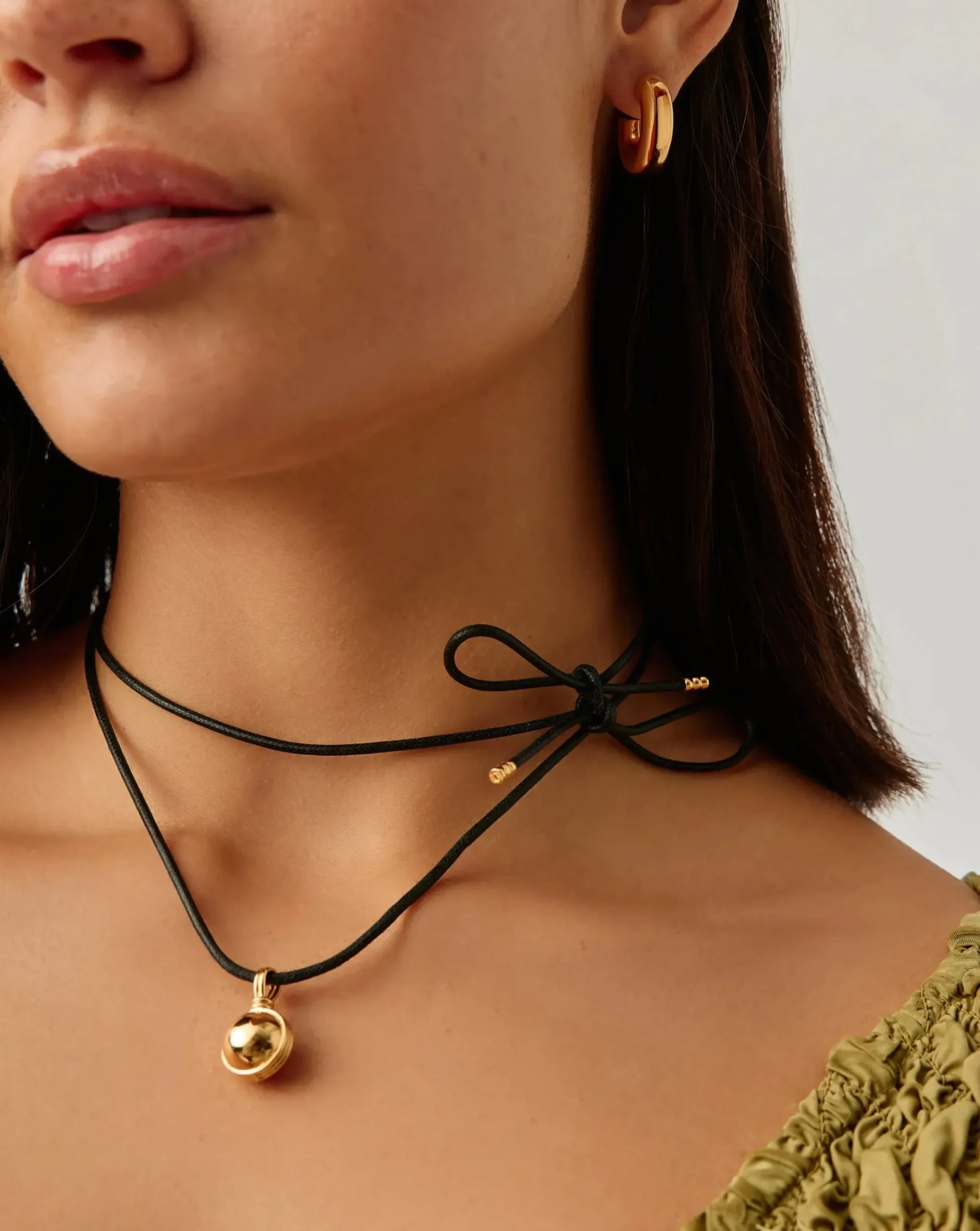 Sphere Pendant Cord Necklace