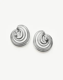 Spiral Dome Oversized Stud Earrings