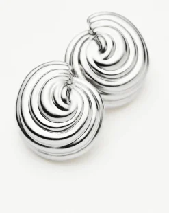 Spiral Dome Oversized Stud Earrings