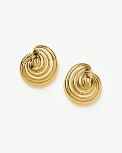 Spiral Dome Oversized Stud Earrings