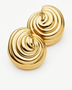 Spiral Dome Oversized Stud Earrings