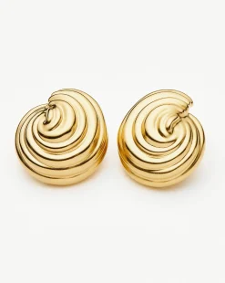 Spiral Dome Oversized Stud Earrings