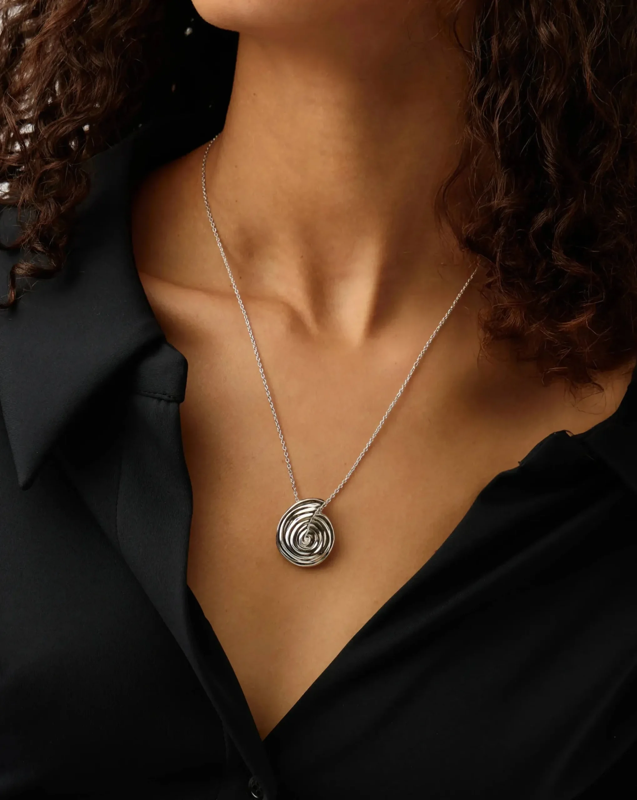 Spiral Large Pendant Necklace