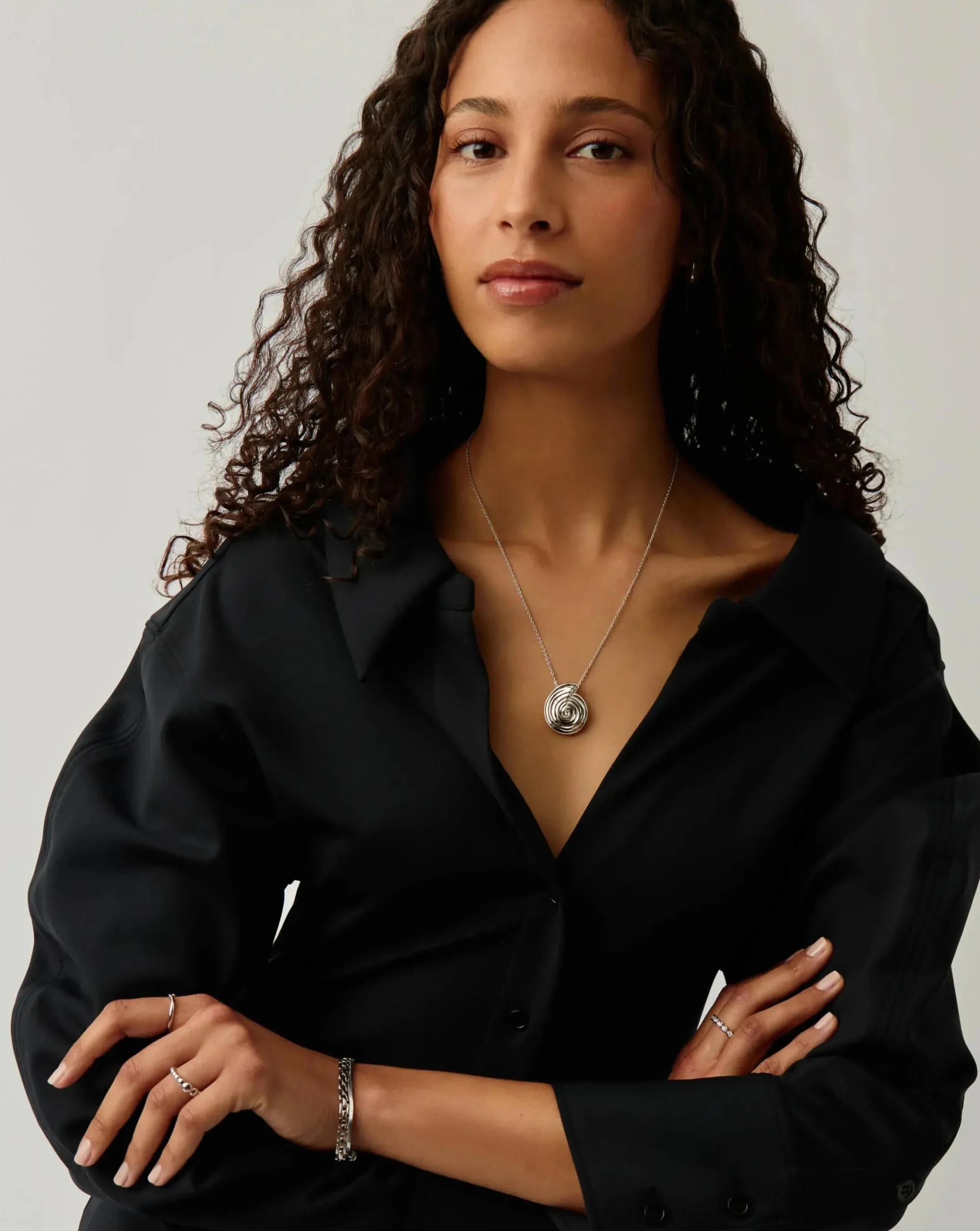 Spiral Large Pendant Necklace