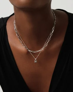 Star Ridge & Paperclip Chain Necklace Set