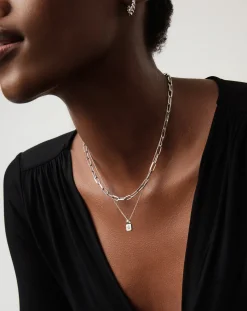 Star Ridge & Paperclip Chain Necklace Set
