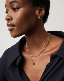 Star Ridge & Paperclip Chain Necklace Set